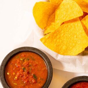 chips and salsa from "mom salsa" recipe