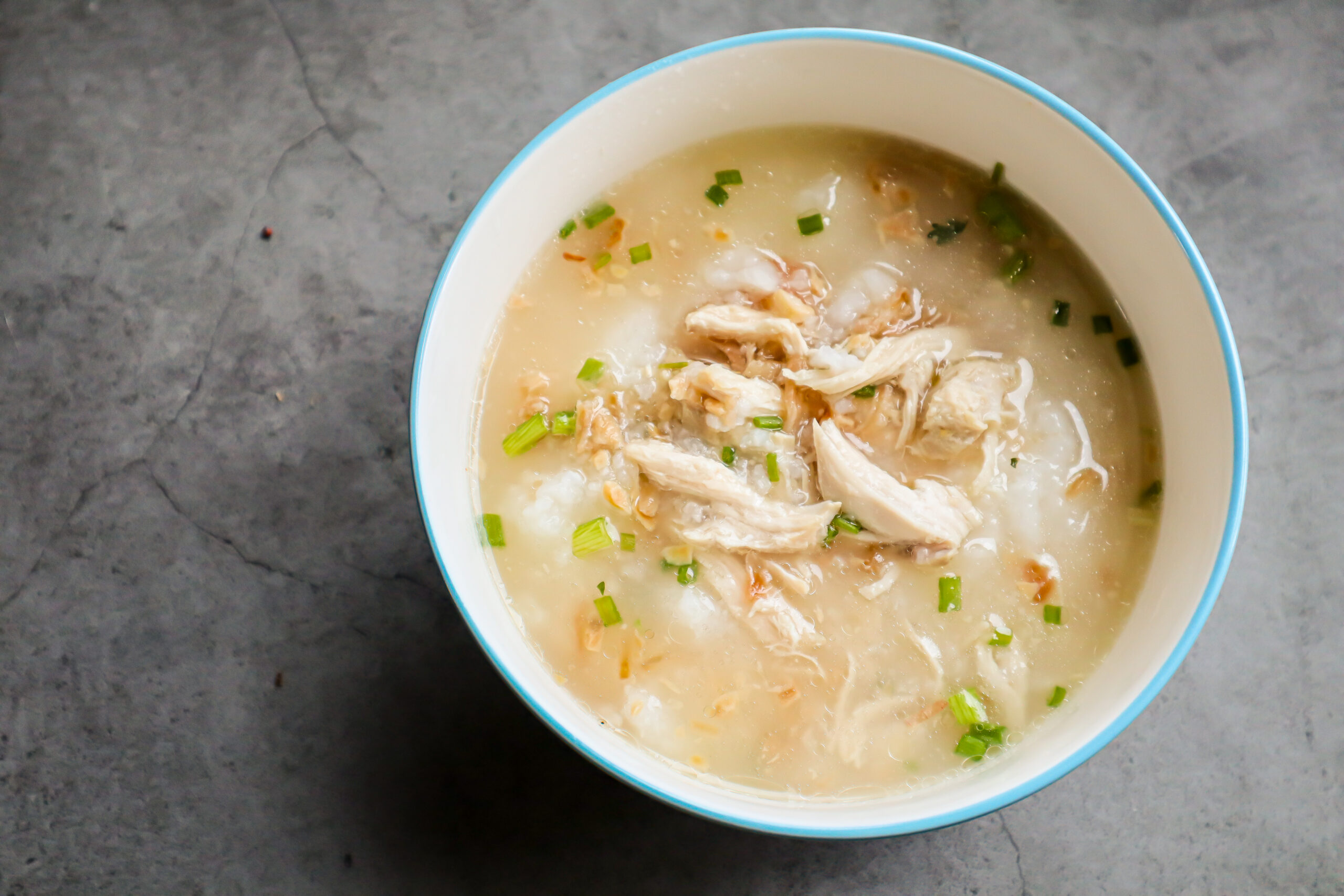 Postpartum congee recipe with ginger and chicken