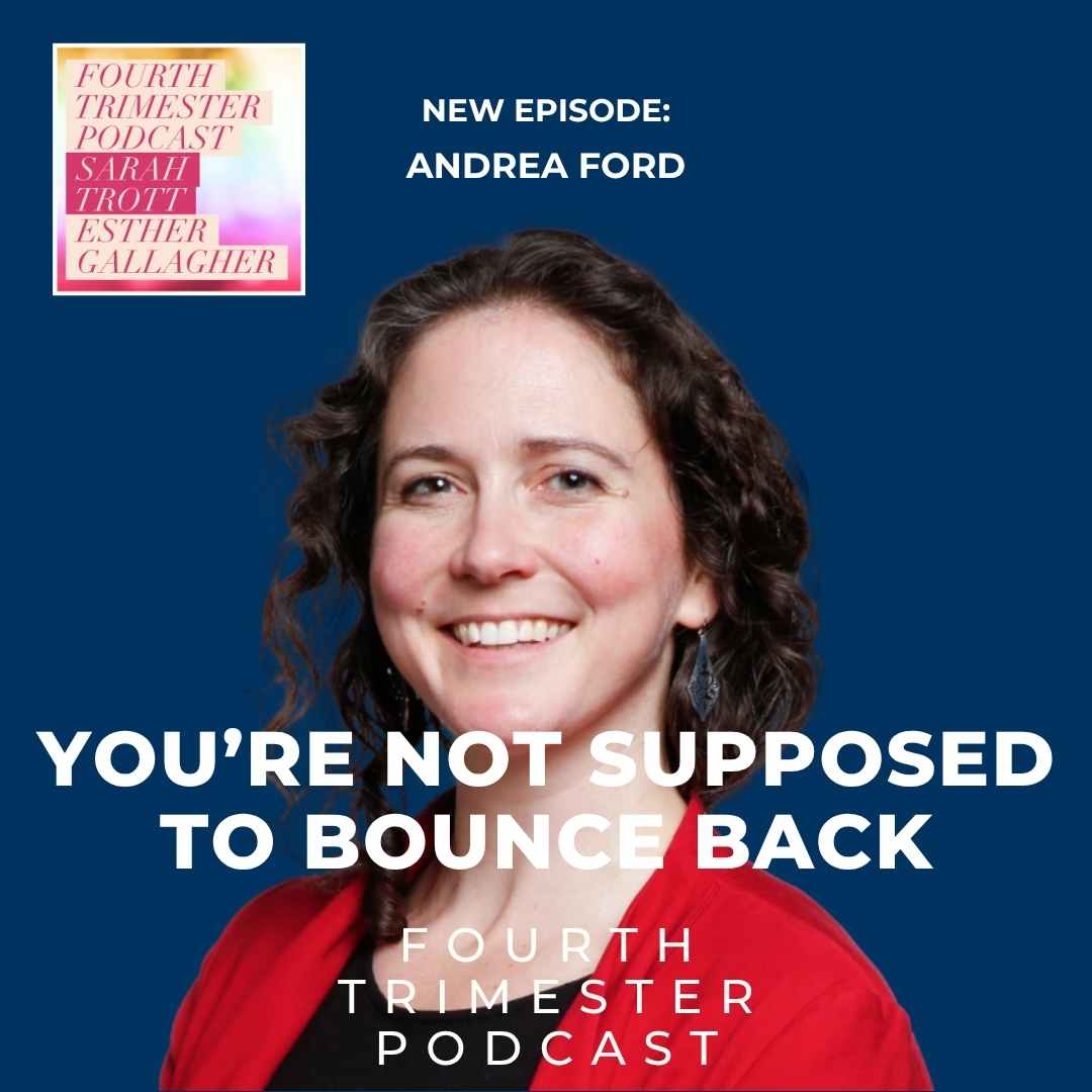 Andrea Ford, PhD, with the words You’re not supposed to bounce back